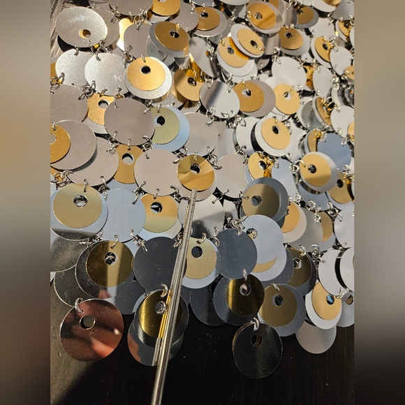 Rabanne H&M Sold Out Sequin Disc Mini Dress XS - Picture 7 of 13